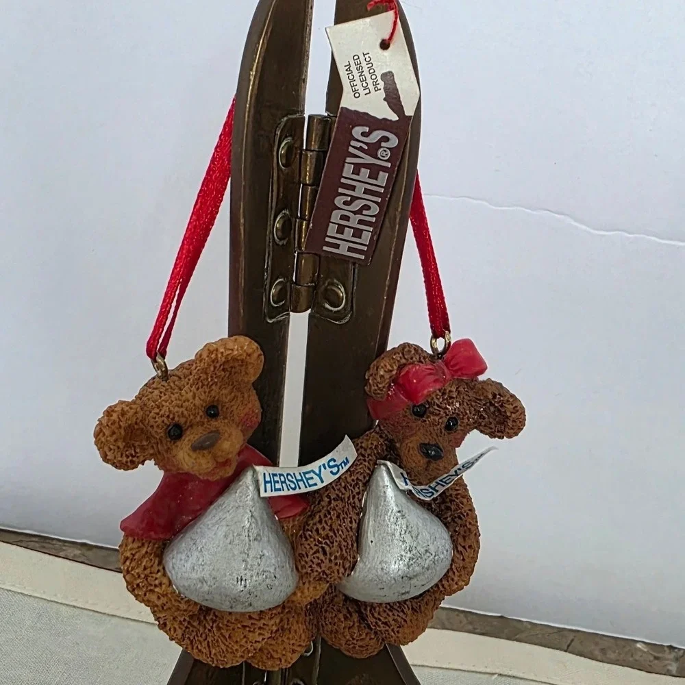 Hersheys Kisses Bears Ornament Kurt Adler Resin Christmas‎ Decor Holiday